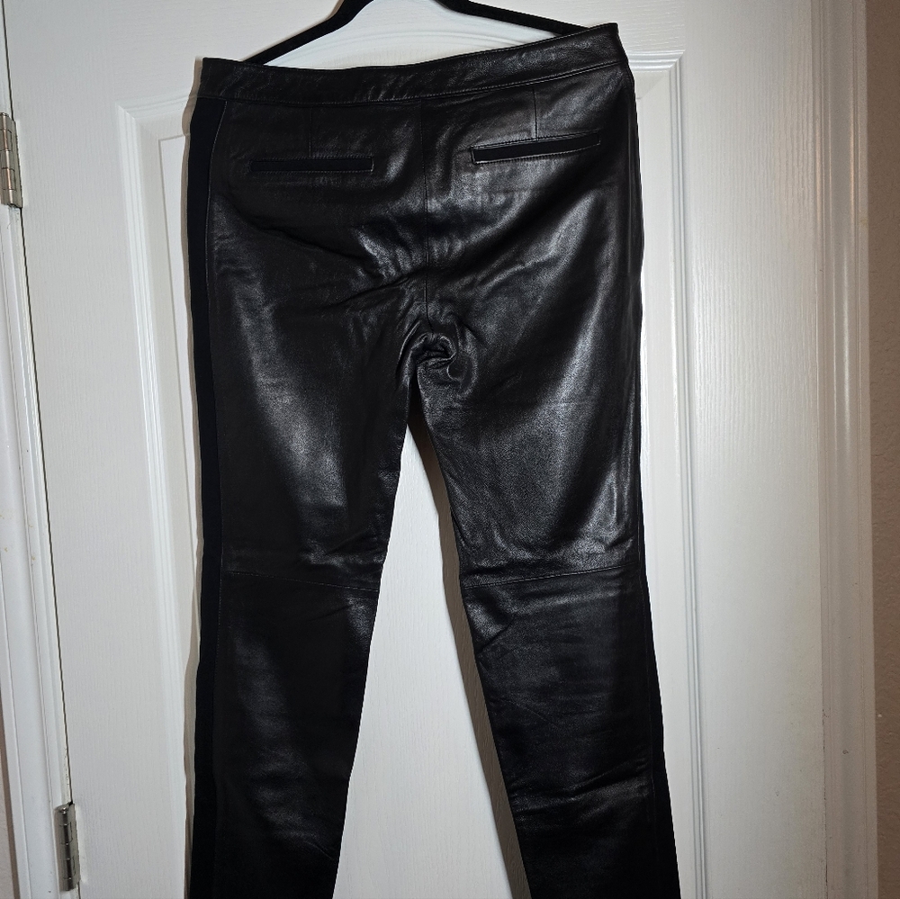ANTONIO MELANI Black Leather Trousers
